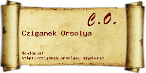 Cziganek Orsolya névjegykártya